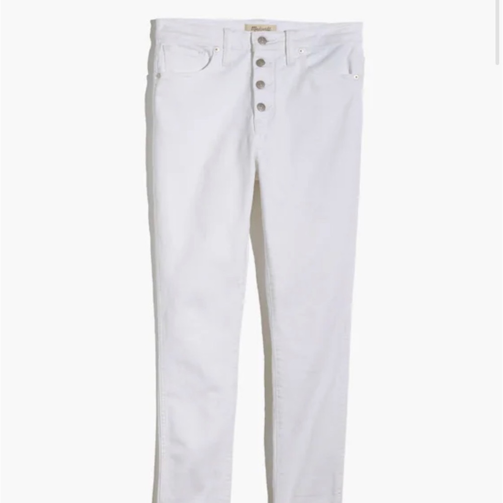 Madewell White Highrise Skinny Crop Jeans